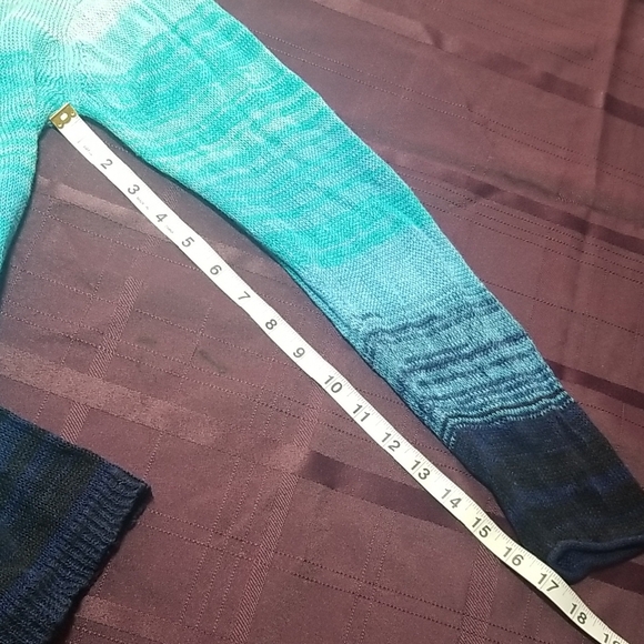 J. Jill Women's Ombre Blue Crewneck Sweater - Picture 6 of 7